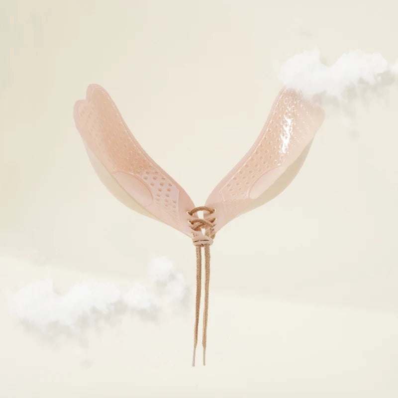 Seamless Self Adhesive Fly Bra Women Strapless Push Up Bras Stick On Sexy Lingerie Invisible Silicone Chest Paste Plus Size ﻿