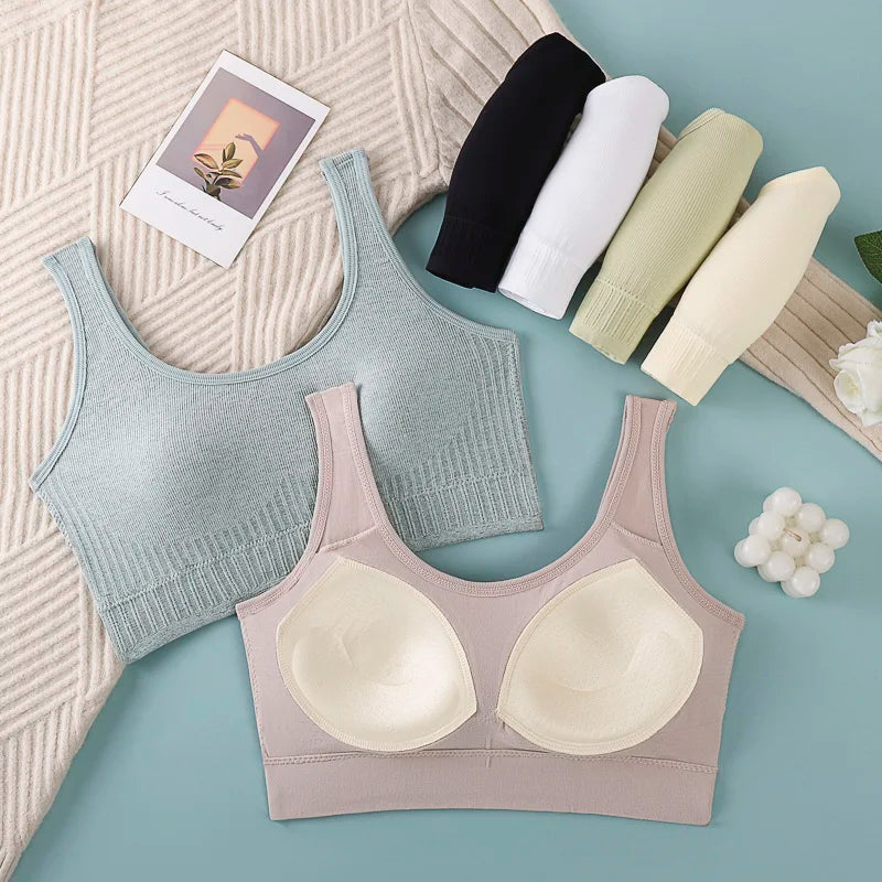 Breathable Sports Bra Anti-Sweat Fitness Top Women Seamless Yoga Bra Shockproof Crop Top Push Up Sport Bra Gym Workout Top